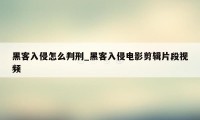 黑客入侵怎么判刑_黑客入侵电影剪辑片段视频