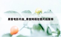 黑客电影片段_黑客网络犯罪片段集锦