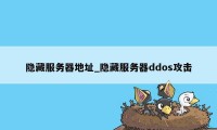 隐藏服务器地址_隐藏服务器ddos攻击